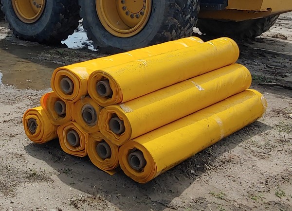 Staked Turbidity Barrier in Rolls